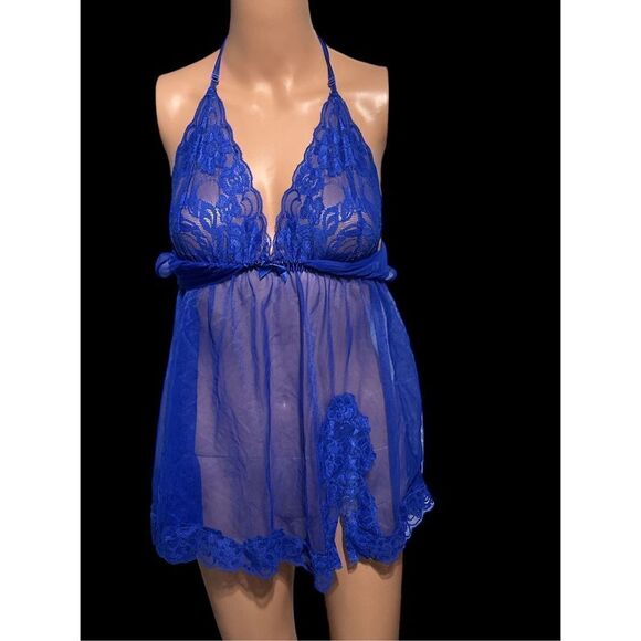 Cute women Frederick’s of Hollywood Sheer Teddy Babydoll Lingerie size medium GR - Picture 1 of 4